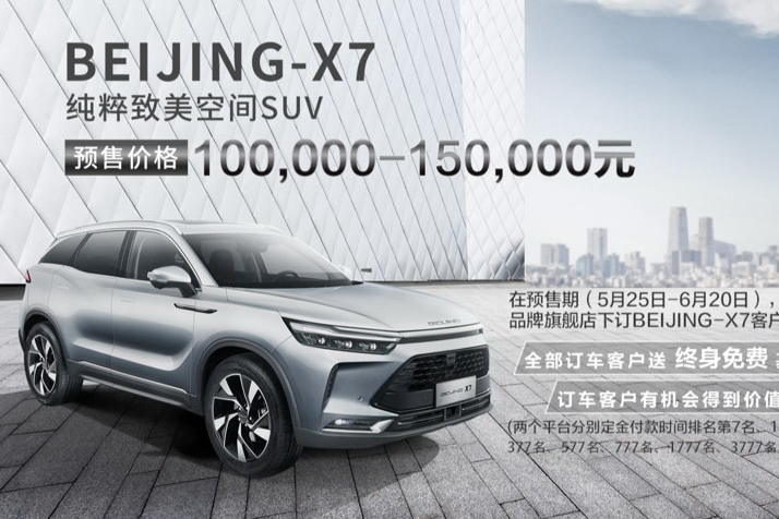云端首秀预售10-15万 BEIJING-X7全面接受预订