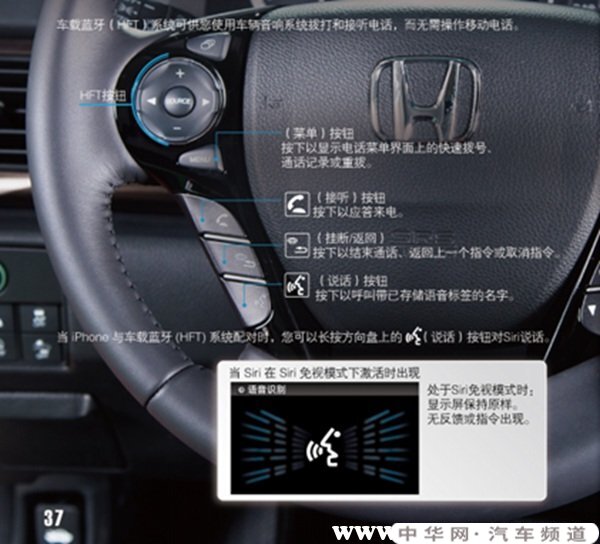 本田雅阁方向盘按键作用,雅阁方向盘图解_中华网汽车