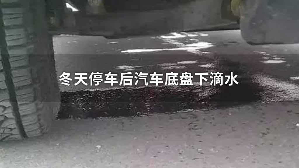 冬天停车后汽车底盘下滴水