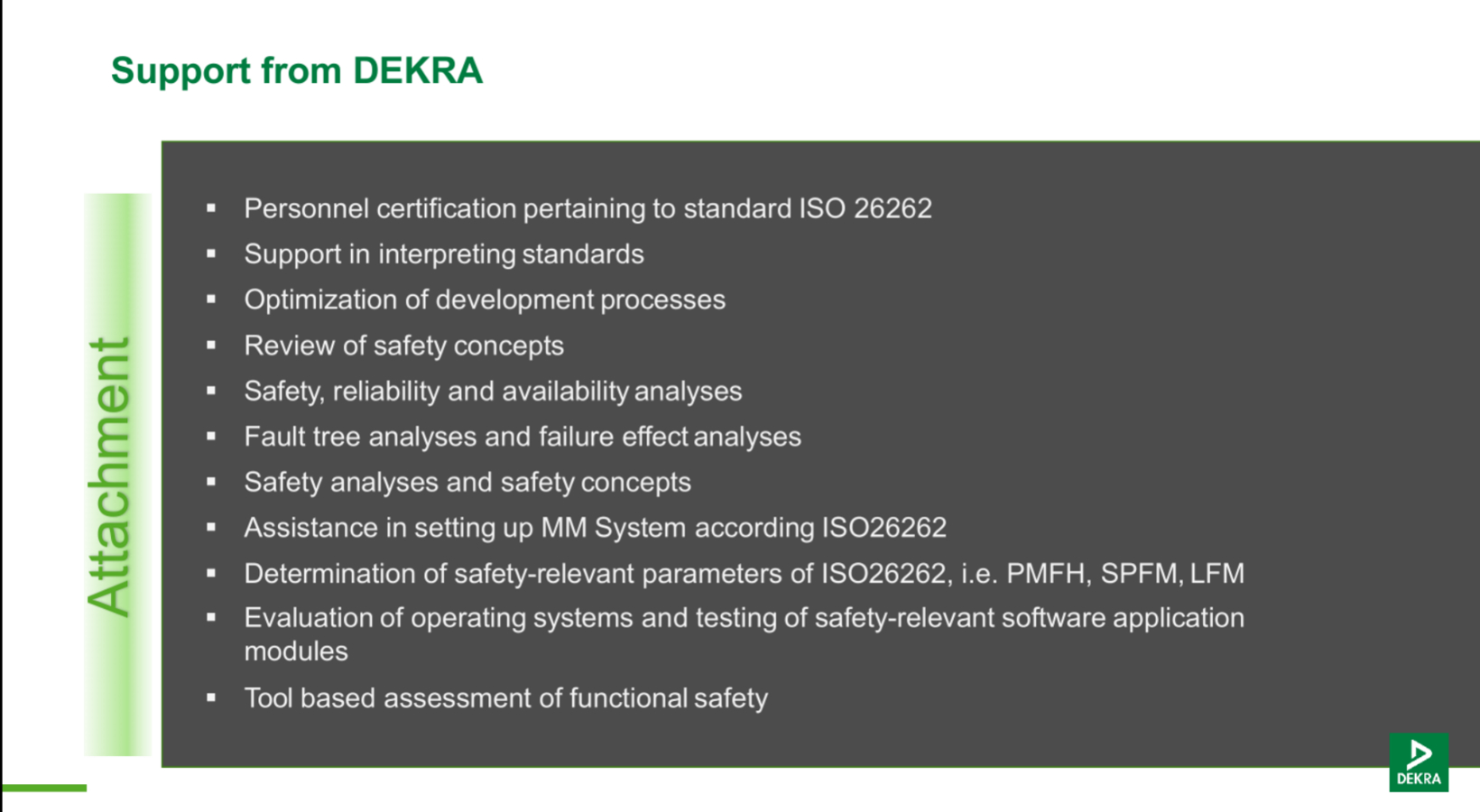 车辆测试认证专家 DEKRA德凯提供功能安全解决方案