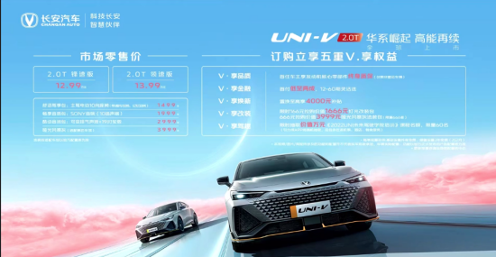 长安UNI-V 2.0T车型上市 售12.99-13.99万元