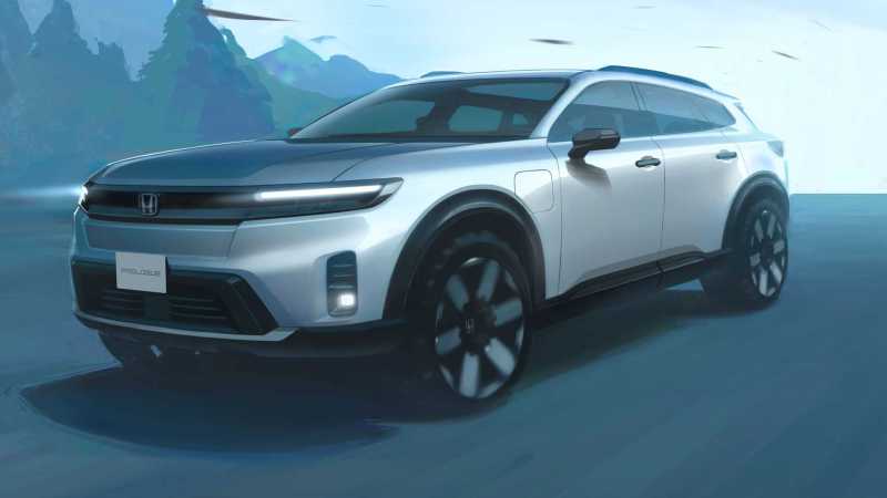 基于奥特能平台打造 本田全新纯电SUV渲染图曝光