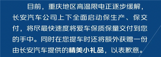 长安汽车发布新公告：快速生产 保障交付