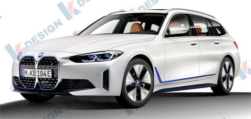 外观造型更加动感 BMW i4 Touring渲染图曝光