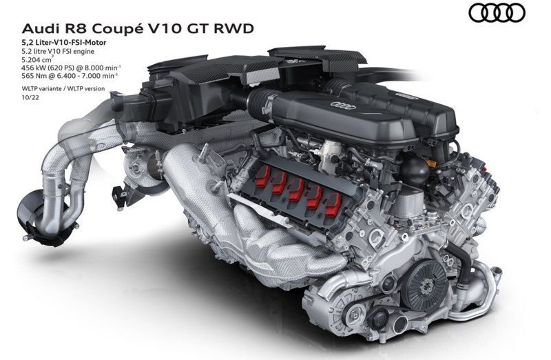 限量333台 奥迪R8 V10 GT RWD官图发布