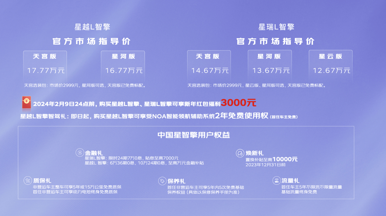 吉利中国星智能双擎正式上市 售价12.67万元起
