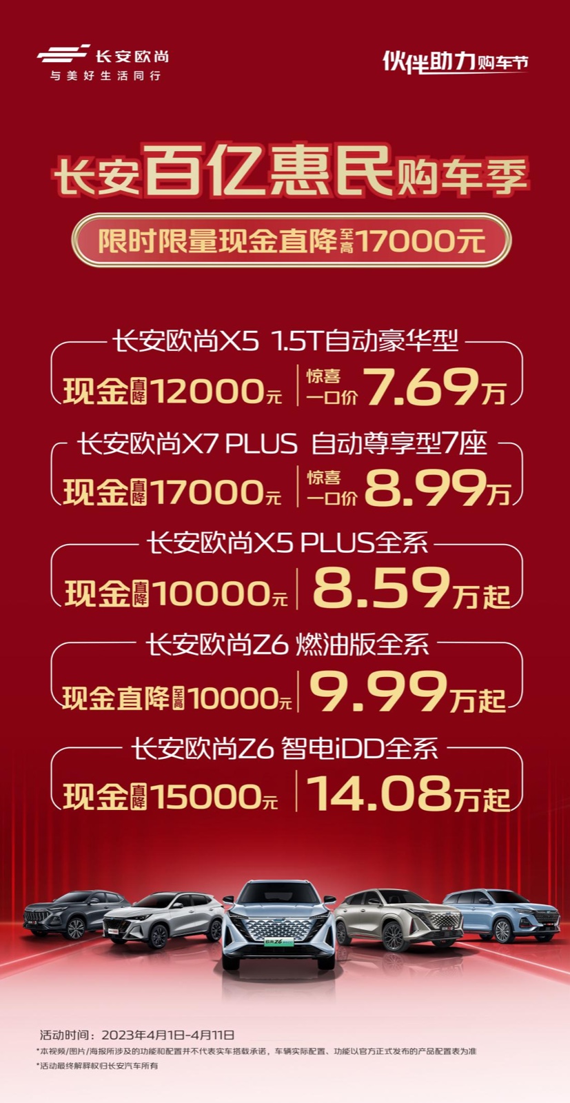 欧尚Z6 蓝鲸2.0T限时尝鲜价12.09万-13.09万元