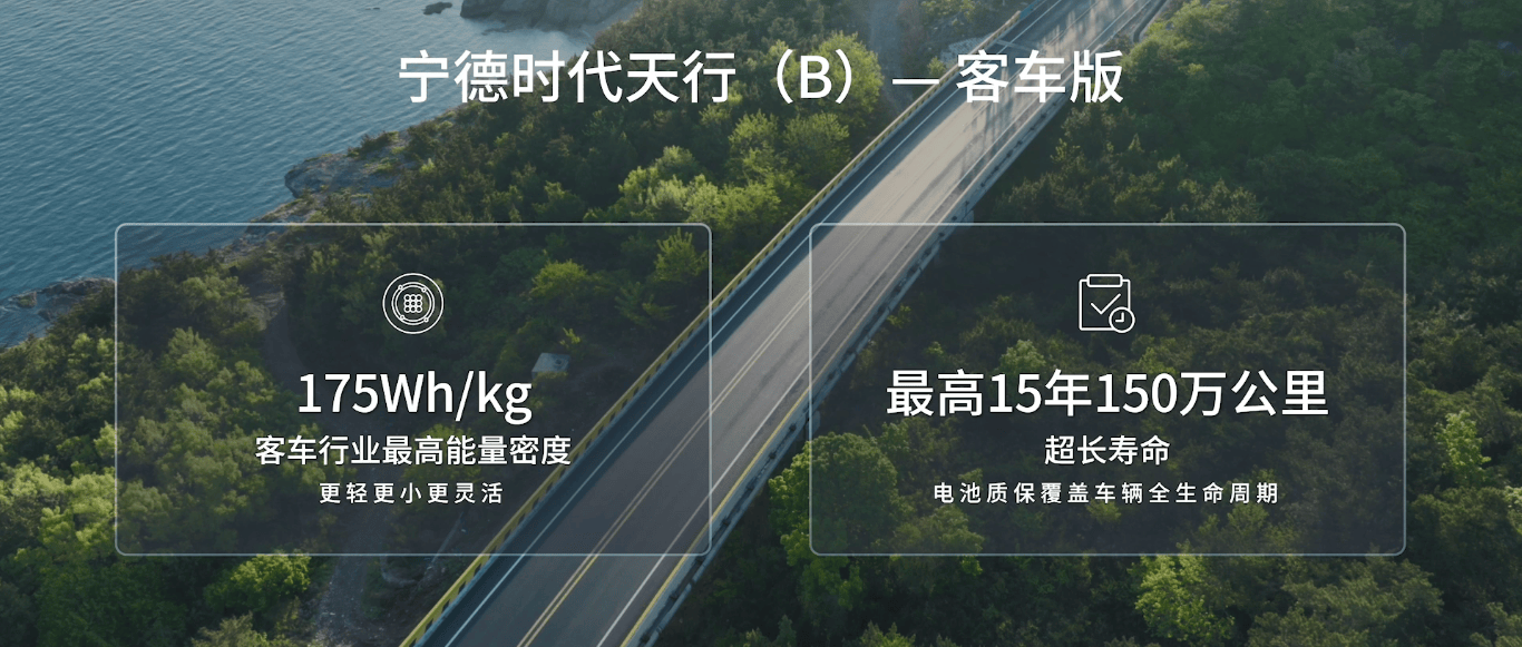 宁德时代天行客车版首发 电池寿命、能量密度双突破