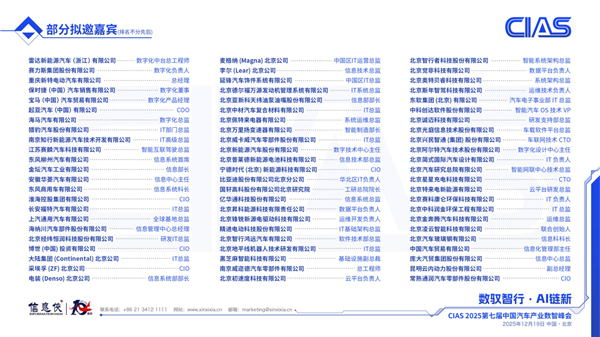 CIAS 2025第七届中国汽车产业数智峰会启动，共探行业新程！