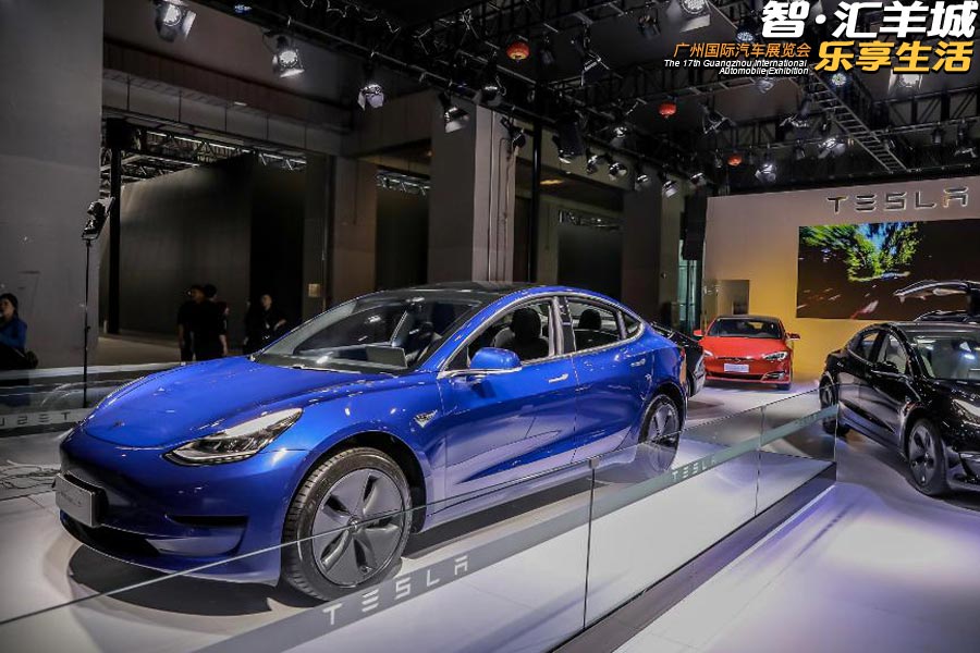 2019广州车展 国产Model 3首次亮相 起售价35.58万元