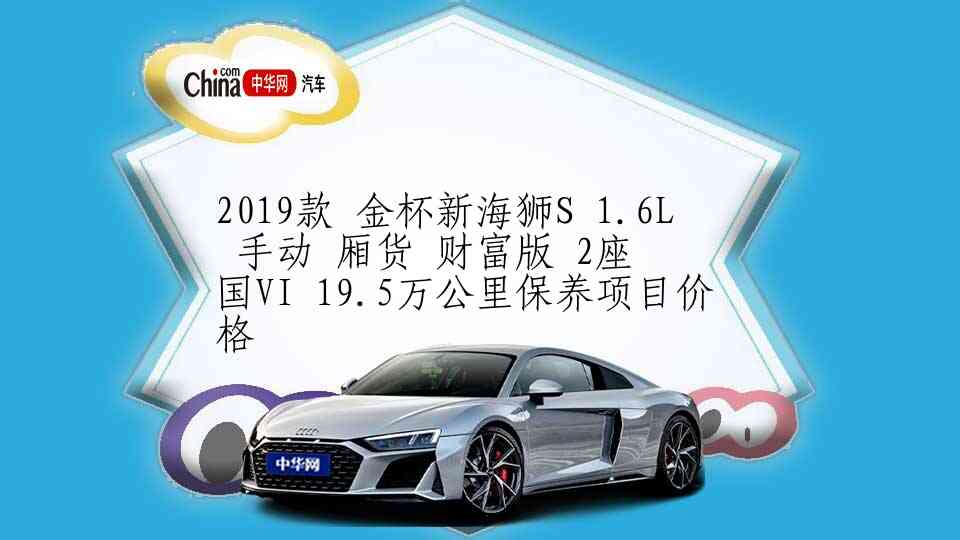 2019款 金杯新海狮S 1.6L 手动 厢货 财富版 2座 国VI 19.5万公里保养项目价格