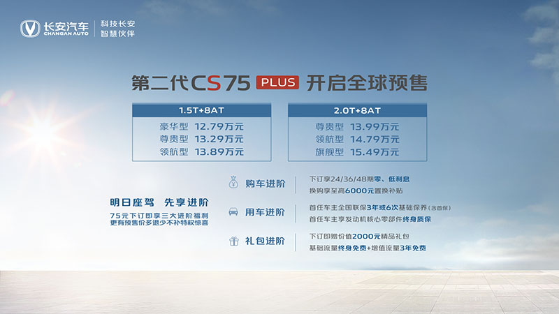 预售12.79万起 第二代CS75PLUS带来哪些升级