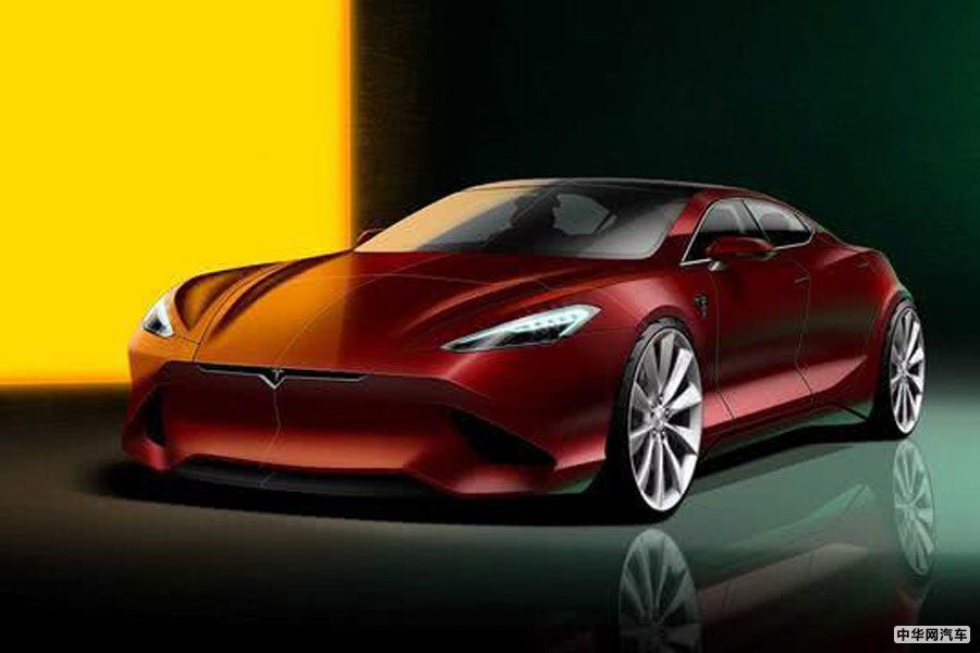 鲨鱼大嘴既视感 新一代特斯拉Model S渲染图曝光
