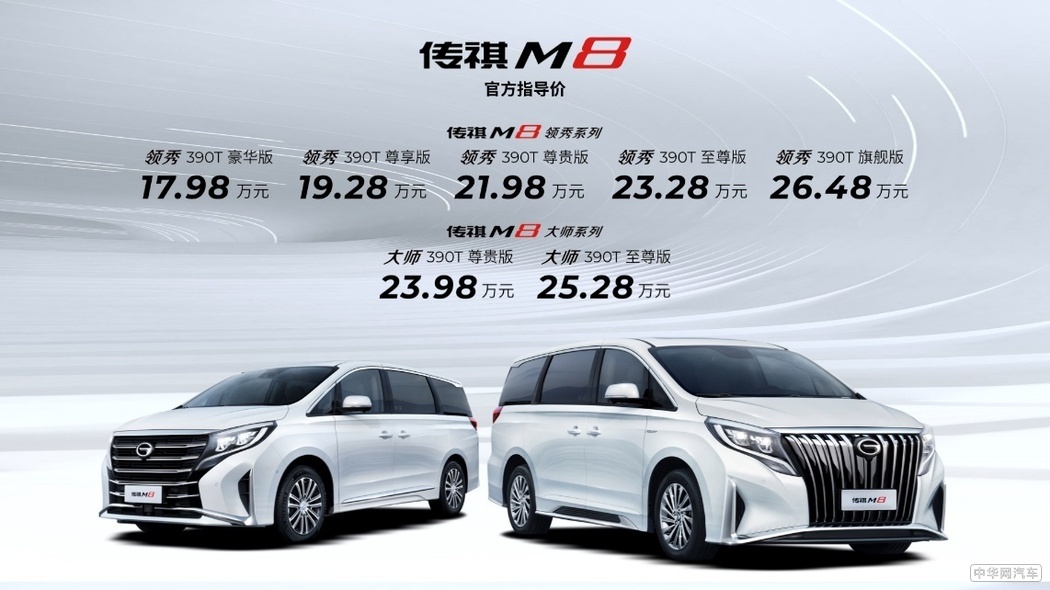 售价17.98万元起 广汽传祺M8于北京车展正式上市