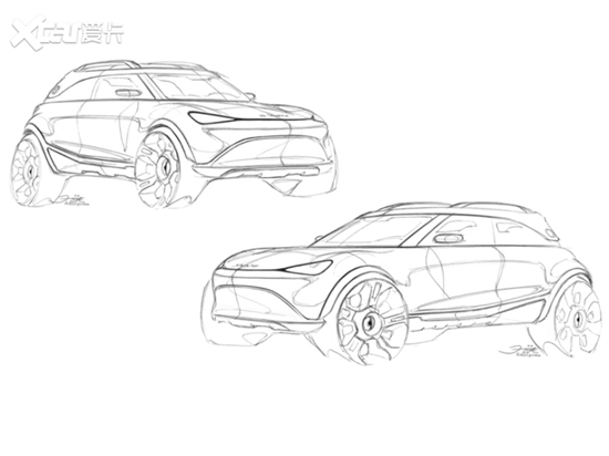 smart纯电SUV概念车设计草图 明年量产