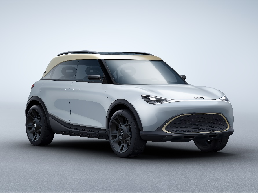 奔驰smart首款纯电SUV发布，对开门设计，外观未来科技感十足
