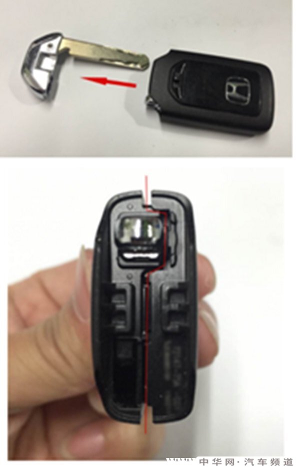 本田缤智钥匙电池型号，缤智车钥匙换电池图解