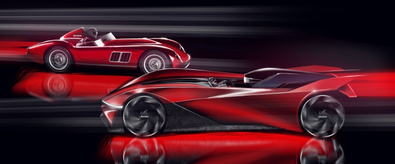 未来科技感十足 斯柯达Vision GT设计草图公布